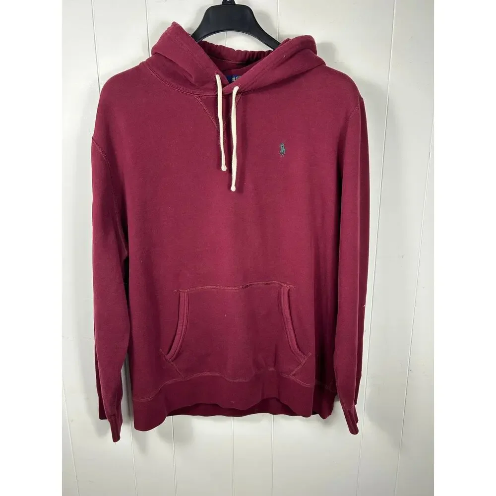 Polo Ralph Lauren The RL Fleece Hoodie in Burgundy Size XXL